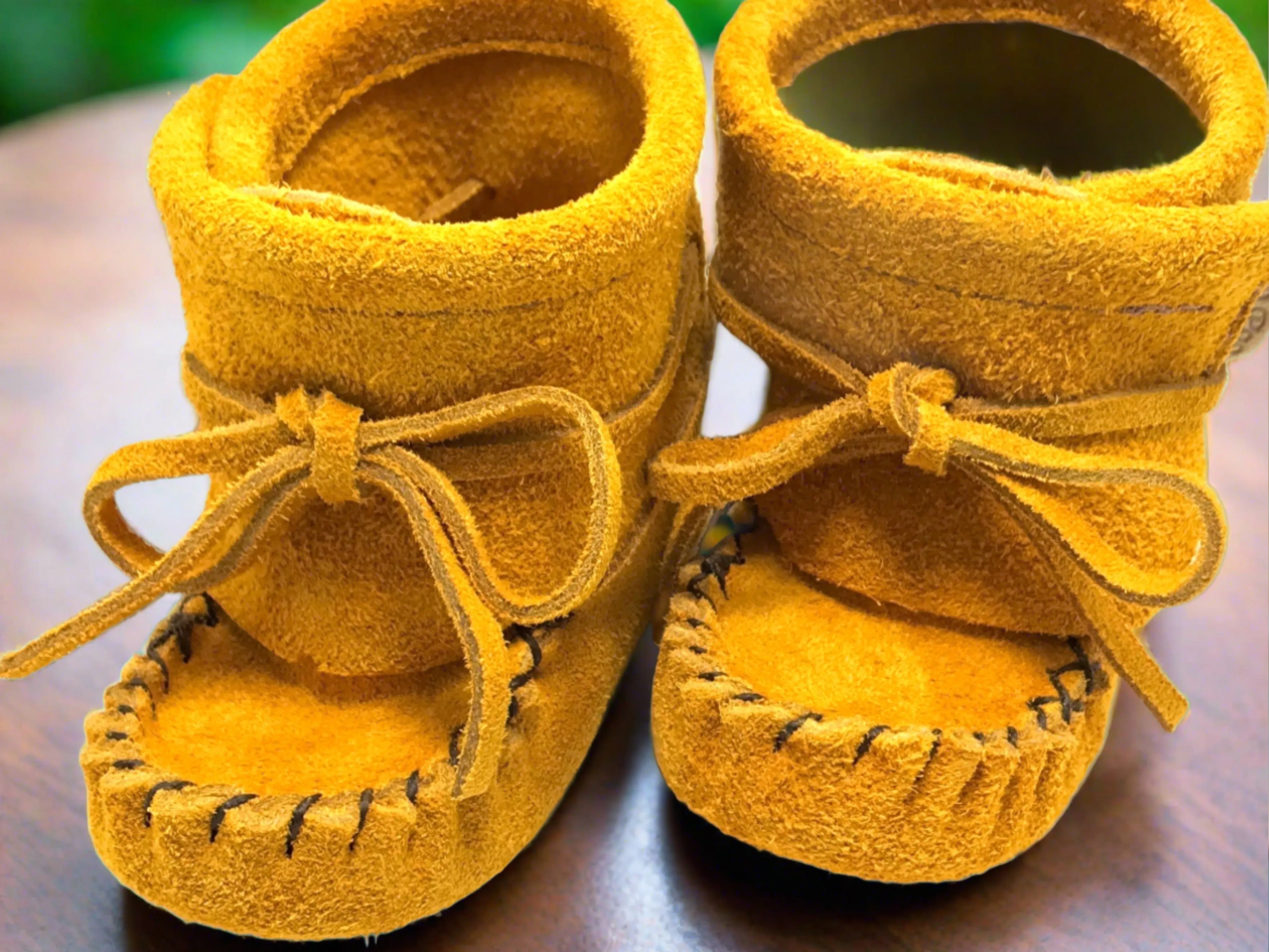 Baby Wrap A Round Moccasins - Tan