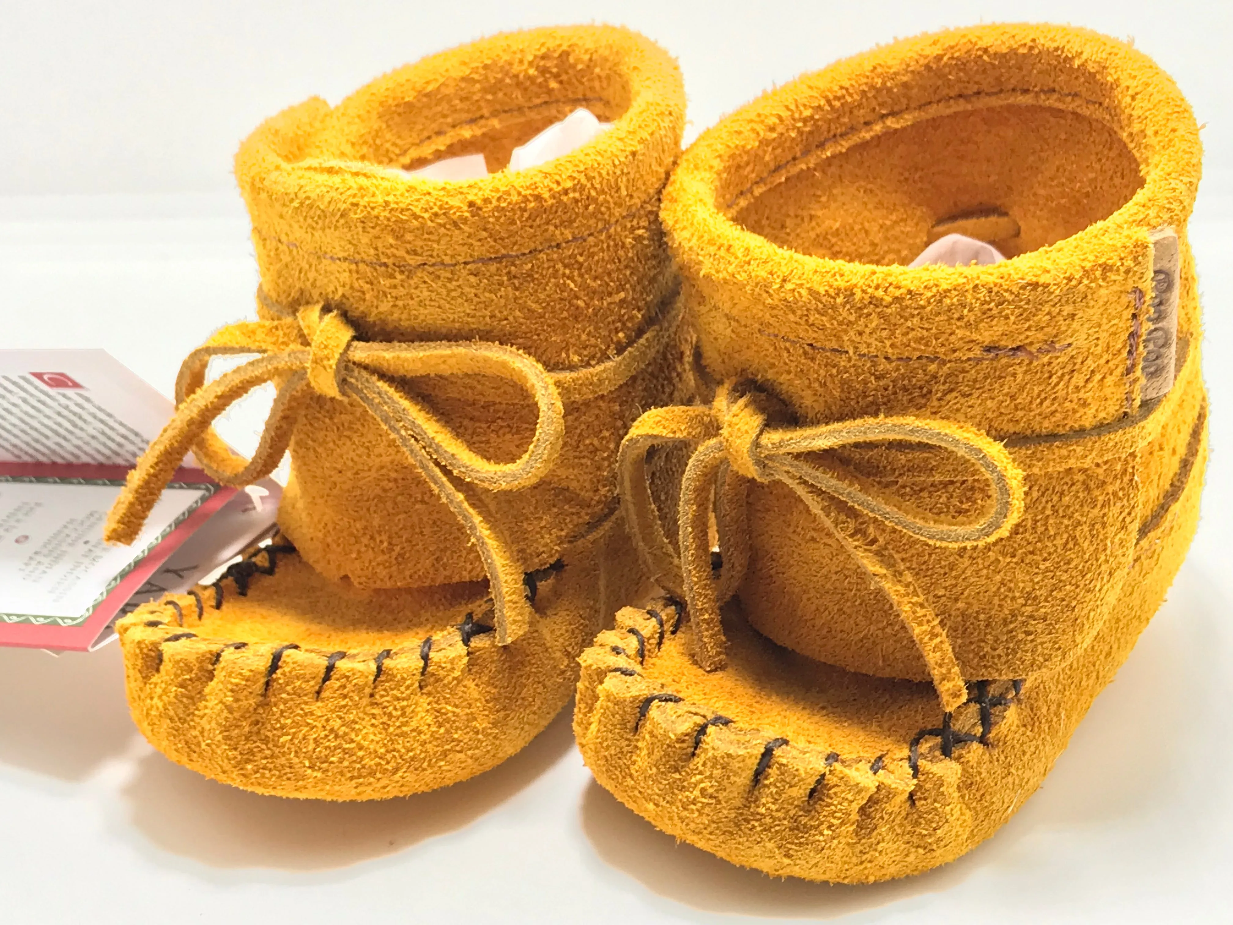 Baby Wrap A Round Moccasins - Tan