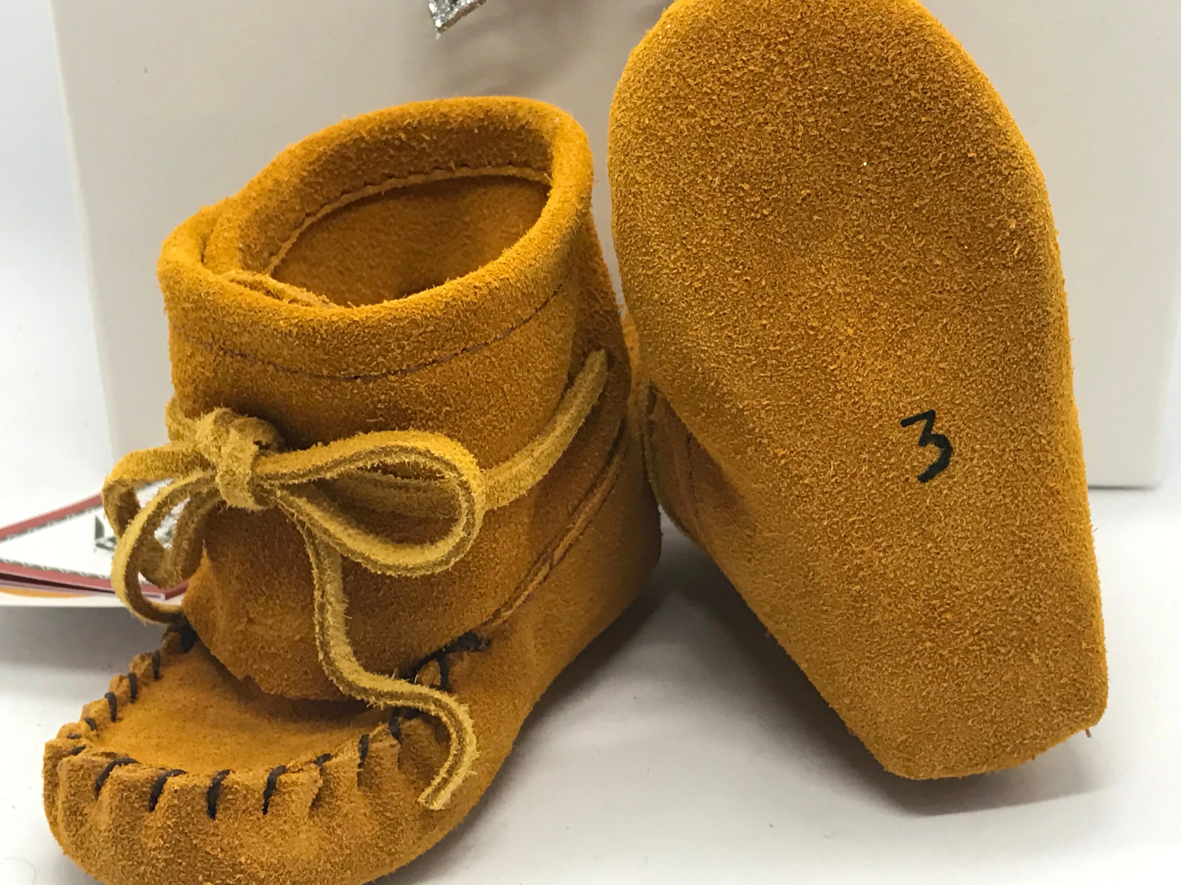 Baby Wrap A Round Moccasins - Tan