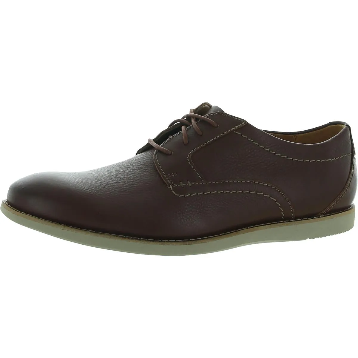 Clarks Mens Raharto Plain Leather Dressy Oxfords