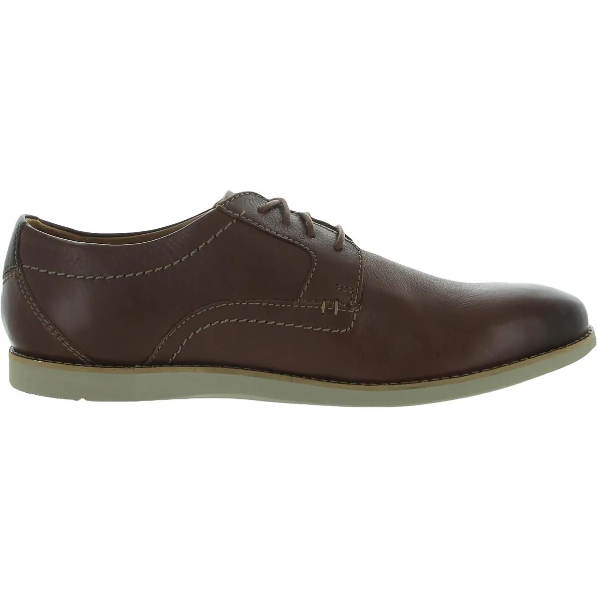 Clarks Mens Raharto Plain Leather Dressy Oxfords