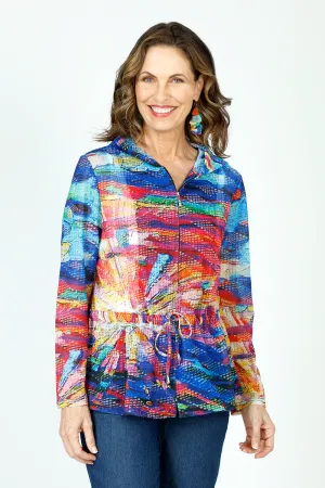 Frederique Abstract Painting Hoodie Jacket