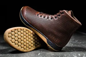HIGH-TOP COFFEE LEATHER TRAINER (MEN'S)
