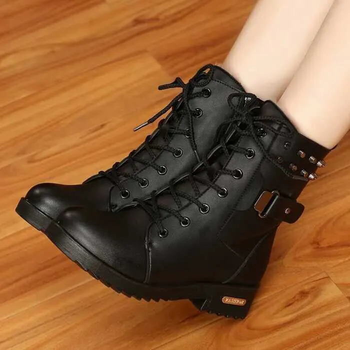 Martin Boots Female Flat Bottomed Student Cotton Shoes - Women's Shoes