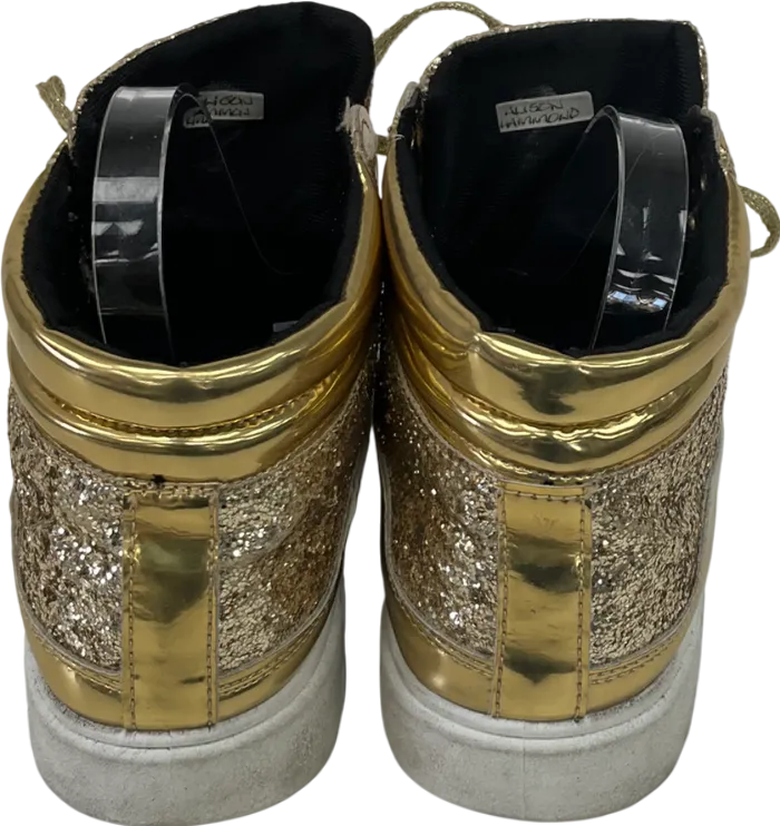 Metallic Glitter High Top Trainers UK 9 EU 42 