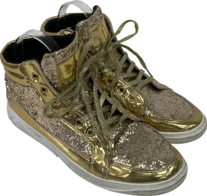 Metallic Glitter High Top Trainers UK 9 EU 42 