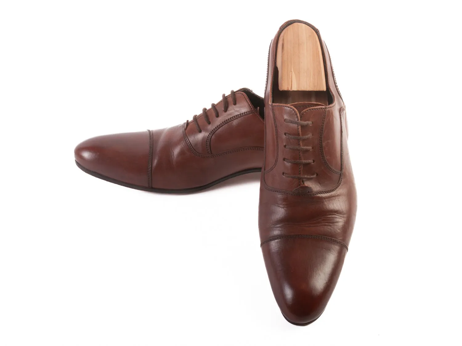Russell & Bromley London Brown Cap Toe Oxfords