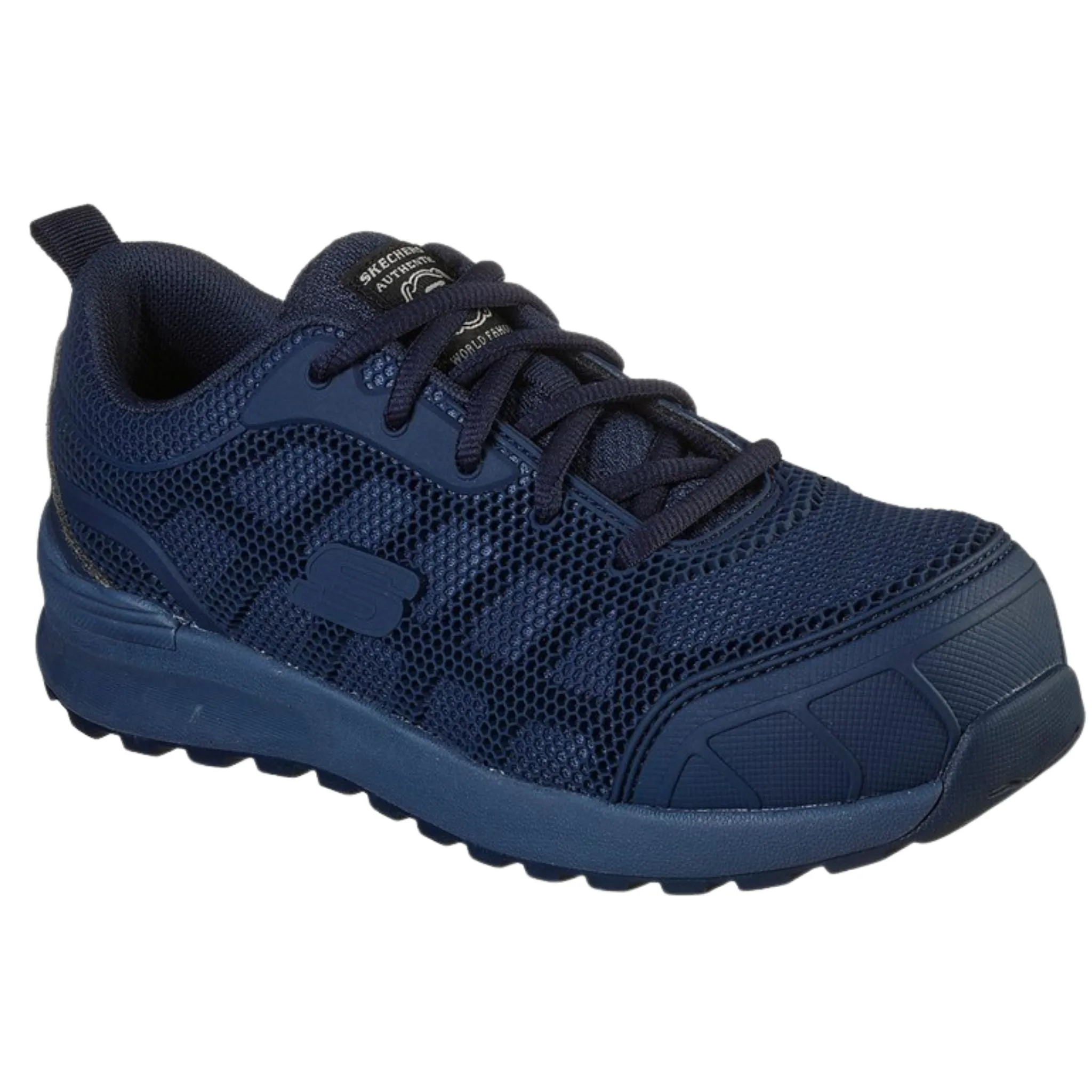 Skechers Women's 77289 Bulkin Ayak Navy Safety Toe Metal Free Work Shoes